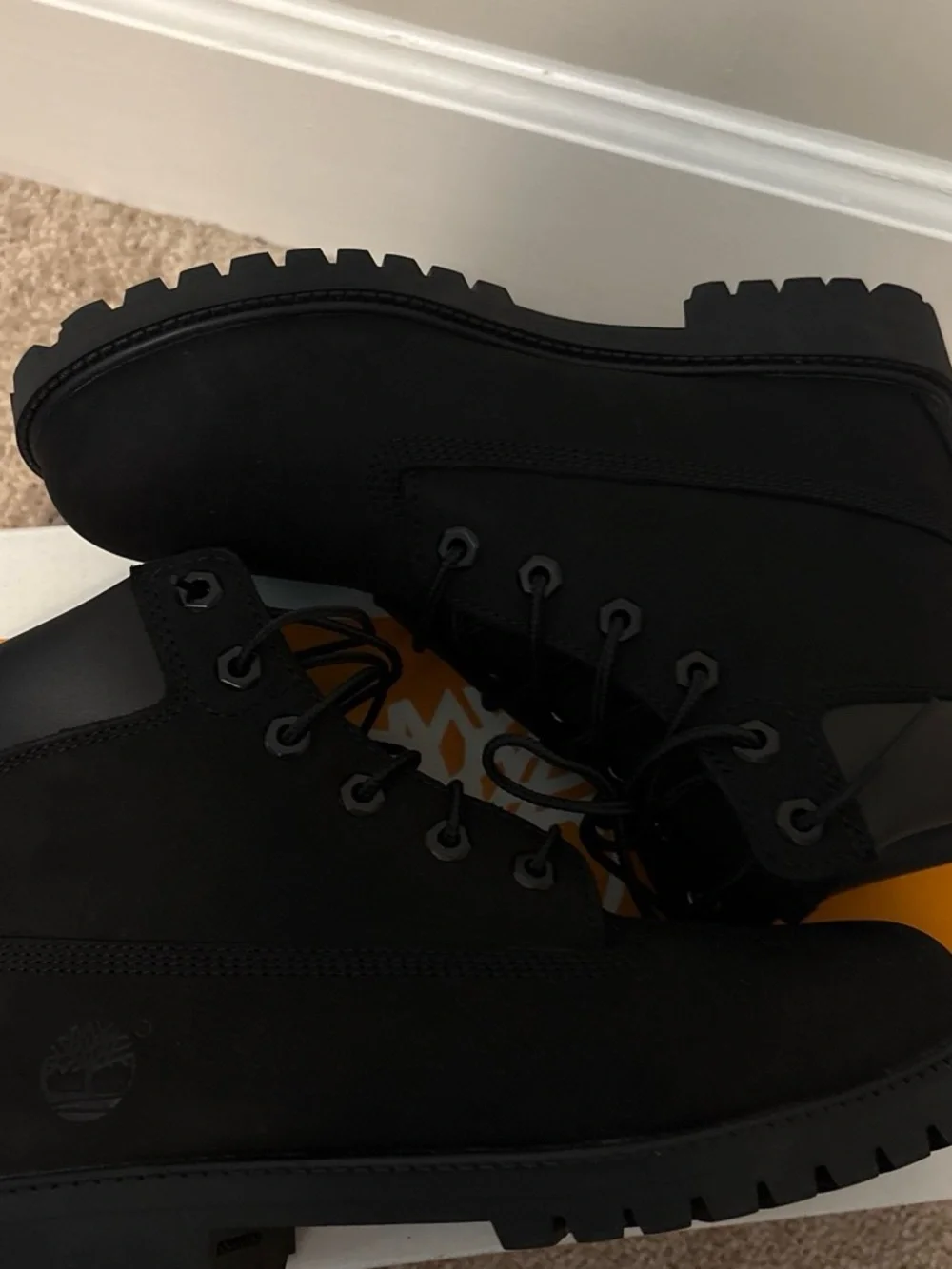 Timberland Black Rugged Lace-Up Boots